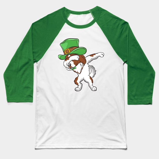 Dabbing Irish Setter Leprechaun St Patricks Day Baseball T-Shirt by E